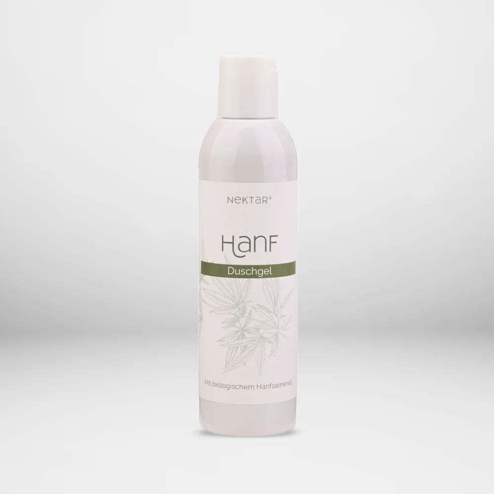 Hanf Duschgel von Nektar in weißer 200-ml-Flasche