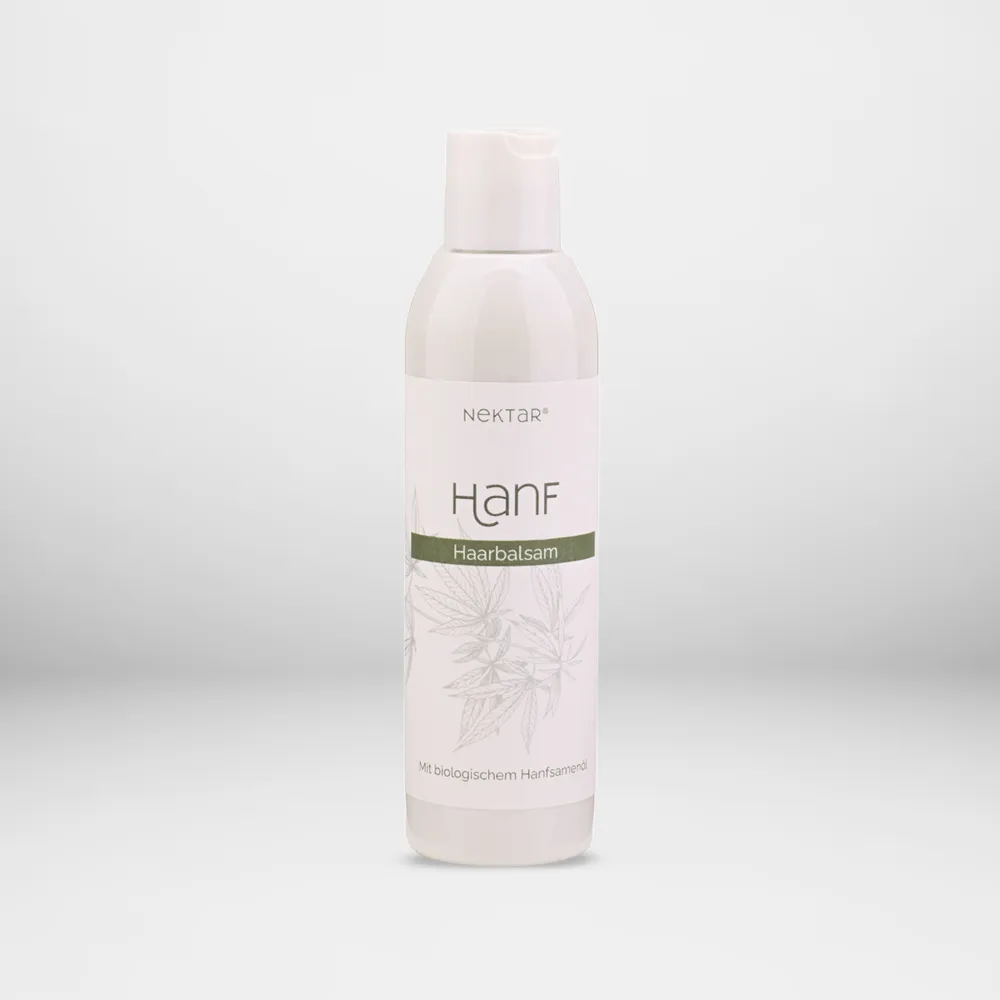 Hanf Haarbalsam von Nektar in weißer 200-ml-Flasche
