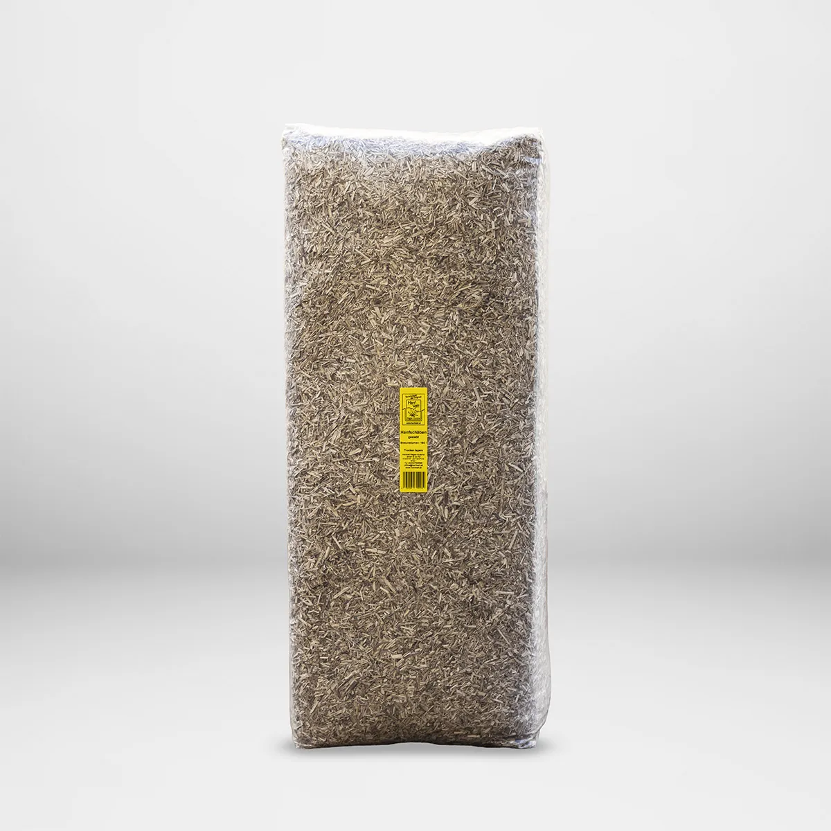 Hanf Mulchmaterial: Sack mit gesiebten Hanfschäben